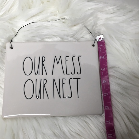 Rae Dunn Our Mess Our Nest decoration sign - Picture 3 of 4